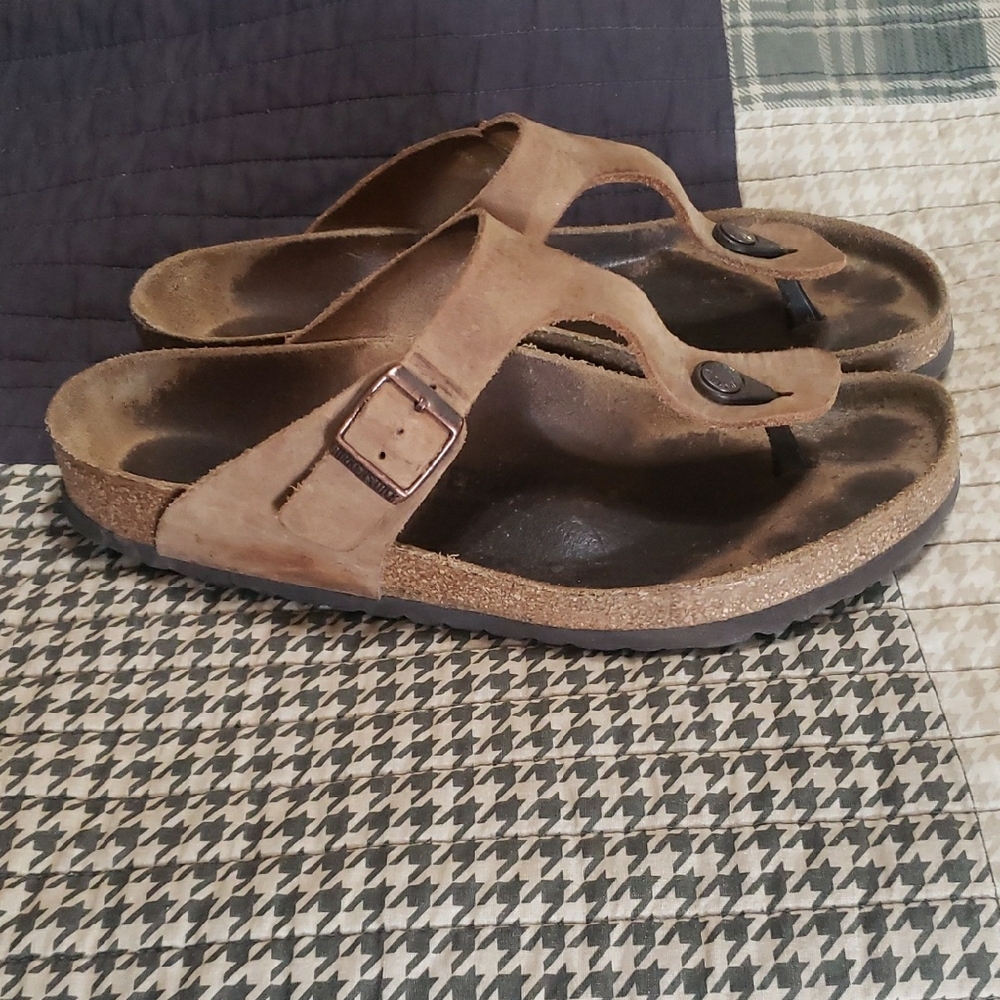 Birkenstock Gizeh Tobacco Brown Sandals Size 41 - Picture 6 of 10